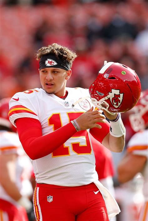 Patrick Mahomes of the Kansas City Chiefs warms up prior to the start... | Kansas city chiefs ...