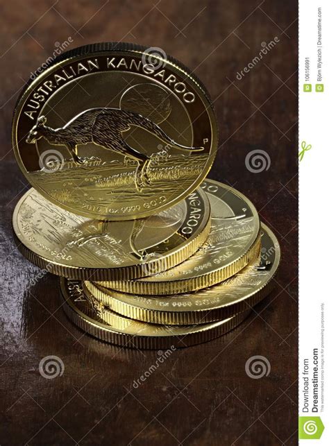 Australian gold coins stock image. Image of nugget, australian - 106156991