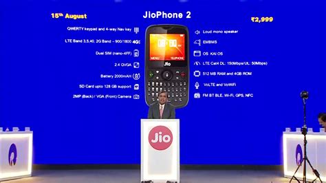 JIoPhone 2 Features, Price, Launch Date & Online Booking