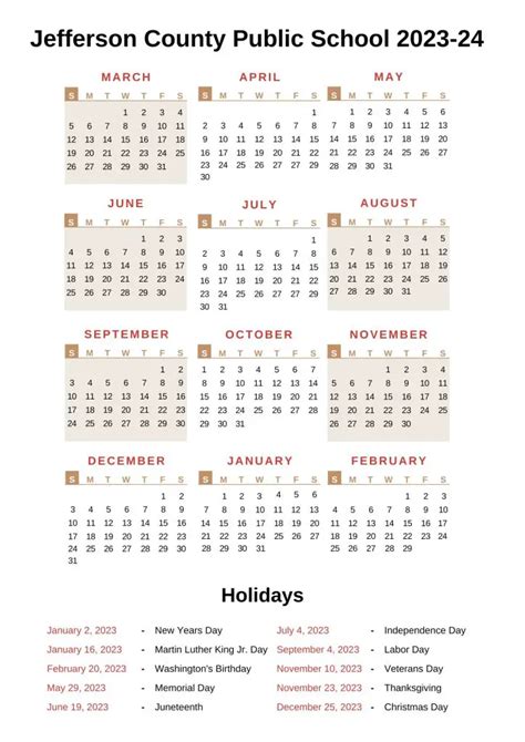 JCPS Calendar Archives - County School Calendar 2023-24