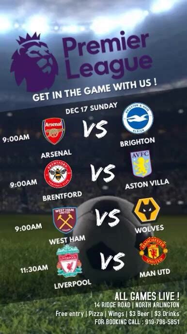 english premier league SCHEDULE, | PosterMyWall