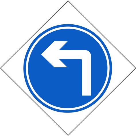 RUS 007 Turn Left Ahead | Regulatory Traffic Road Safety Signs Ireland