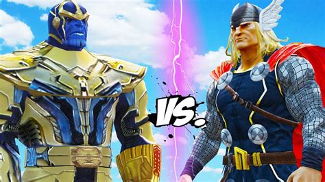 THOR VS THANOS - EPIC BATTLE - YouTube