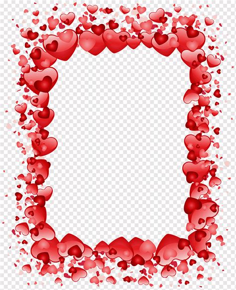 Valentine's Day Heart, Valentine's Day Hearts Border, red hearts frame, love, wedding, wedding ...