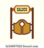 Free art print of Western style saloon in an old American town | FreeArt | fa7748027