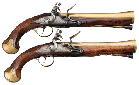 Pair of Hall Flintlock Blunderbuss Pistols | Rock Island Auction