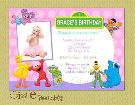 Elmo Sesame Street Birthday Invitation by GigglePrintables on Etsy, $10 ...