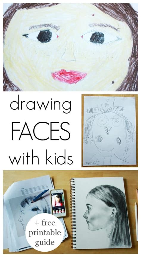 Drawing Faces for Kids (plus a FREE printable guide)