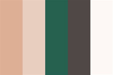 Tan and Green Color Palette