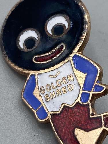 Early 1950s Vintage Golden Shred Gollywog Enamel Badge By FREDERICKS