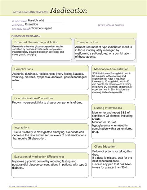 Exenatide - ACTIVE LEARNING TEMPLATES THERAPEUTIC PROCEDURE A ...