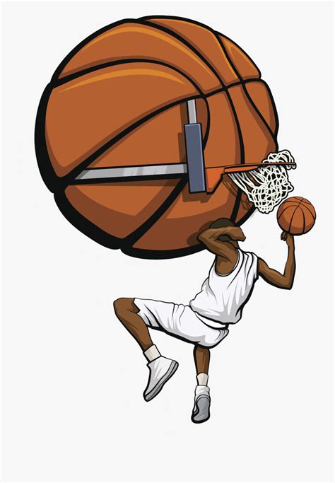 Basketball Clipart Slam Dunk - Basketball Comics , Free Transparent Clipart - ClipartKey