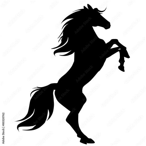 black horse silhouette 16-ill Stock Illustration | Adobe Stock