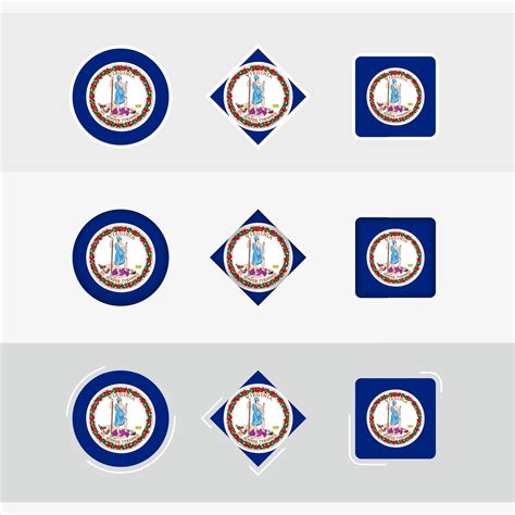 Virginia flag icons set, vector flag of Virginia. 22969901 Vector Art ...