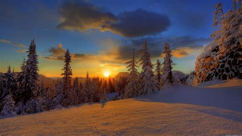 Winter Sunset HD Wallpaper (50+ images)