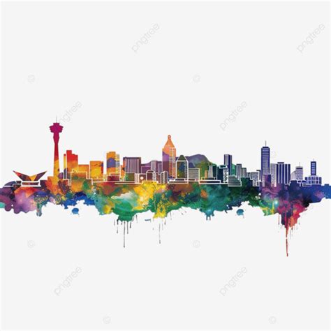 Cape Town Skyline Silhouette Flat Design, Cape, Town, Skyline PNG ...