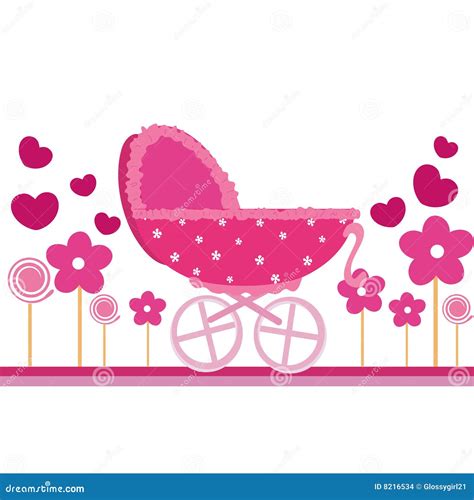 Baby pink card stock vector. Illustration of flower, celebrate - 8216534