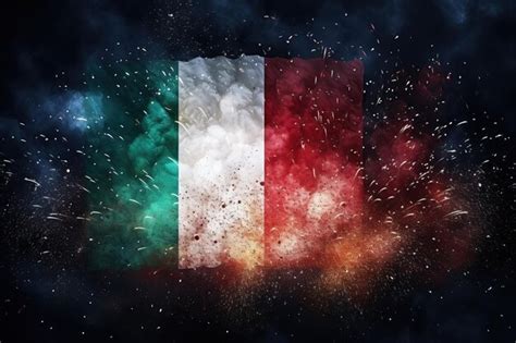 Premium AI Image | Italy flag background with festival fireworks ...