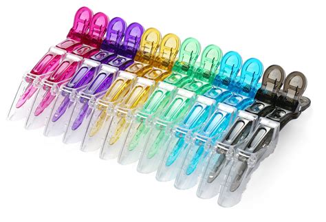 Onedor 12 pcs Transparent Professional Hair Stylist Hair Clips. Salon ...