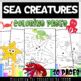 Sea Creatures Coloring Pages:20 Printable pages/easy and fun drawings for kids