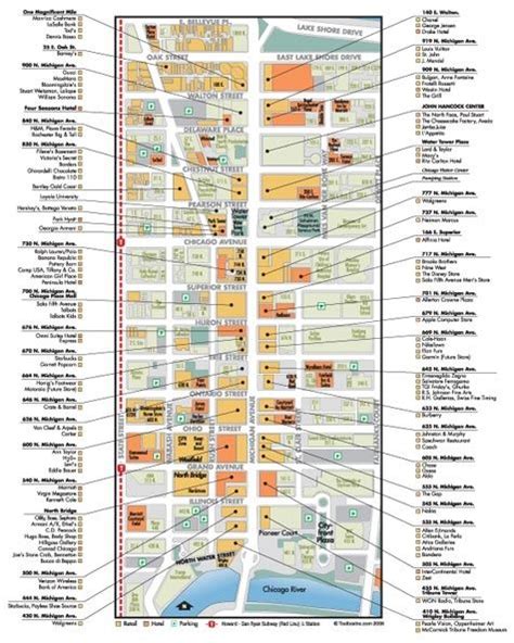 Map of shops Magnificent Mile | My Style | Pinterest | Chicago ...