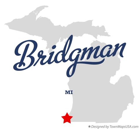 Map of Bridgman, MI, Michigan