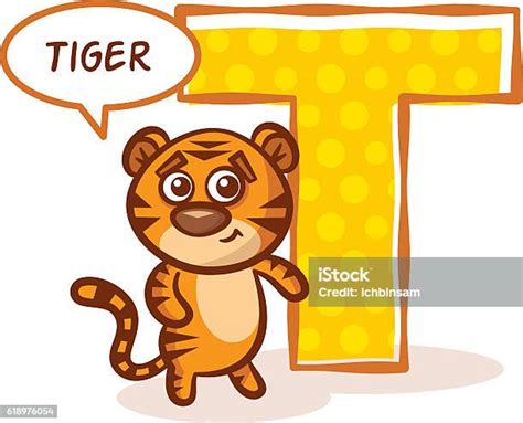 Abc Zoo Alphabet Letter T Tiger Stock Illustration - Download Image Now ...