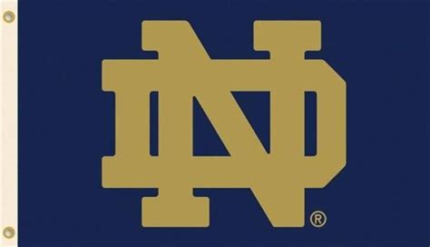 Notre Dame Flag 3x5 Navy Gold ND Logo | Notre dame football, College football gameday, Notre dame