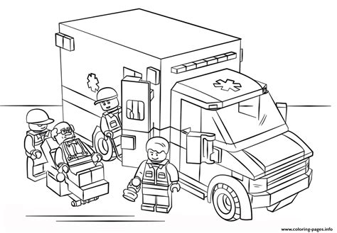 Lego City Pictures To Print | Lego coloring pages, Lego coloring, Lego ambulance