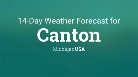 Canton, Michigan, USA 14 day weather forecast