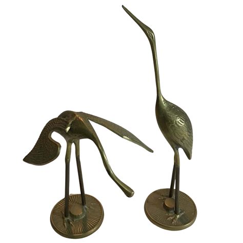 Mid Century Brass Cranes set of 2(s)