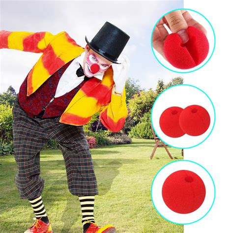 50 x Red Nose Clown Nose Sponge Red Nose Day Fancy Dress Halloween Rudolph Nose | eBay