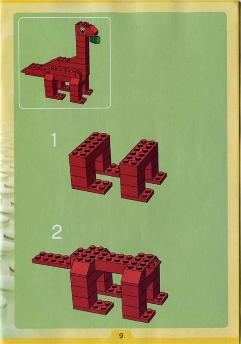 an instruction manual for legos to make a dinosaur and other animals ...