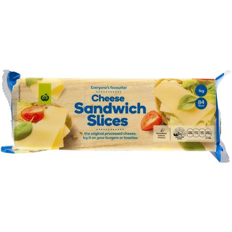 Woolworths Sandwich Cheese Slices 84pk 1kg 1kg | Woolworths