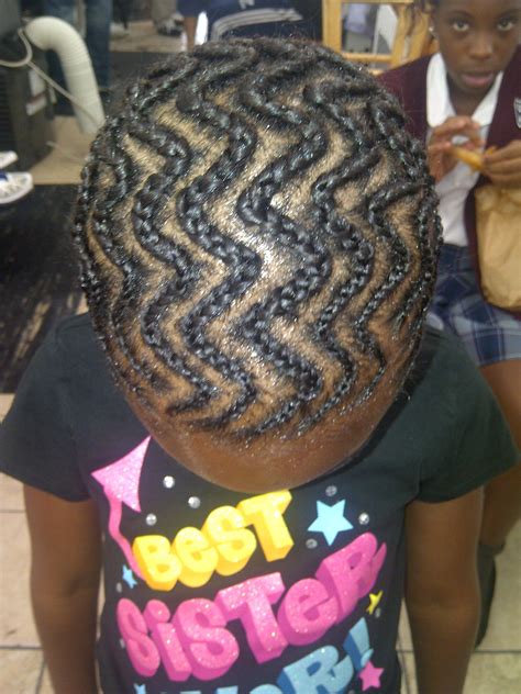 Zig Zag Hairstyle With Natural Hair