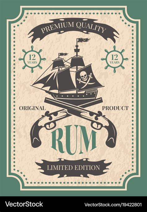 Pirate Rum Bottle Labels