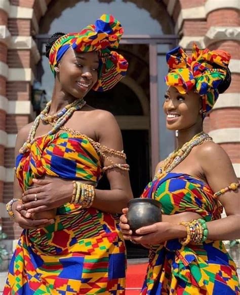 Akan girls | Traditional outfits, African bridesmaid dresses, African dress