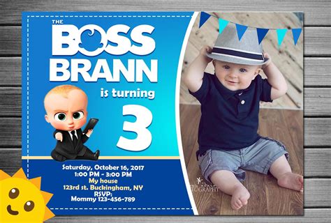 Boss Baby Invitation Boss Baby Birthday Invitation Boss Baby | Etsy