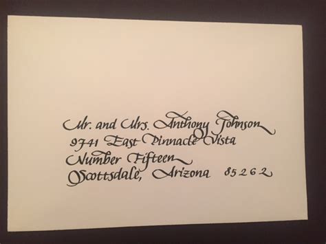 Hand addressed envelopes- handwritten lettering styles- calligraphy