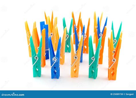 Color clothes-pegs stock photo. Image of clip, hold, isolated - 25089730