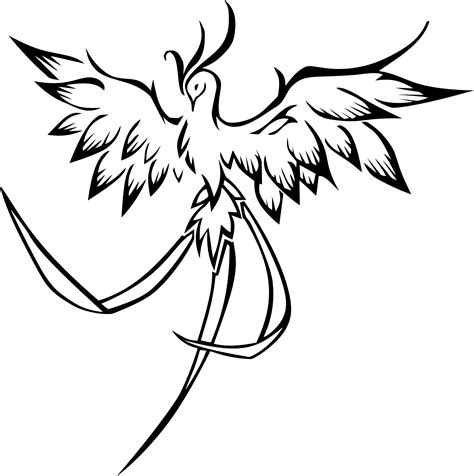 Line Art Phoenix Bird Vector Clipart image - Free stock photo - Public ...