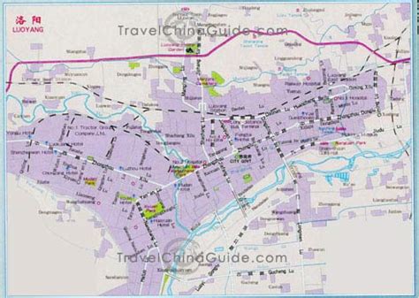 China Luoyang Map: Tourist Attractions, Hotels, City Layout