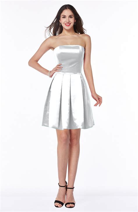 Platinum Traditional A-line Strapless Sleeveless Satin Pleated Plus Size Bridesmaid Dresses ...