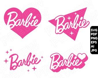 Barbie font svg | Etsy