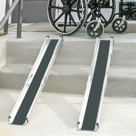 DMI Portable Wheelchair Ramp For Home, Van, Steps, Adjustable ...