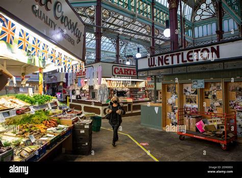 Halifax Borough Market, West Yorkshire, UK Stock Photo - Alamy