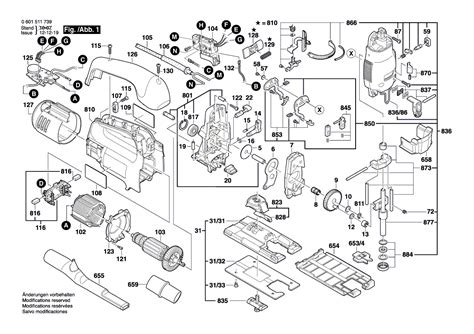 Bosch 1590evs - 0601511739 Tool Parts - Bosch Jig Saw Parts - Bosch Parts - Tool Parts