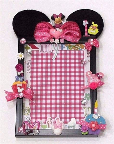 Girls Minnie Mouse My 1st Birthday Picture Photo 5x7 Frame | #1850325918