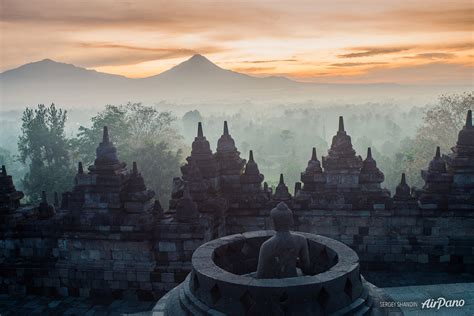 View to the Merapi volcano