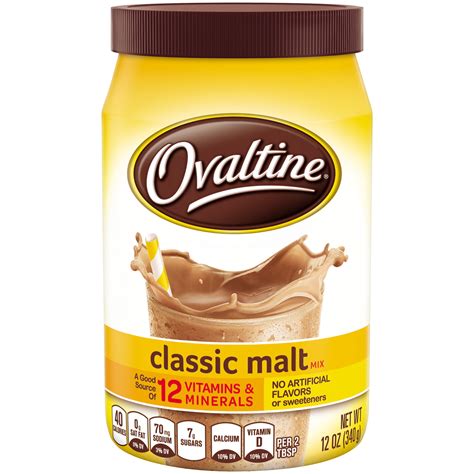 Ovaltine Classic Malt Drink Mix 12 oz. Canister - Walmart.com - Walmart.com